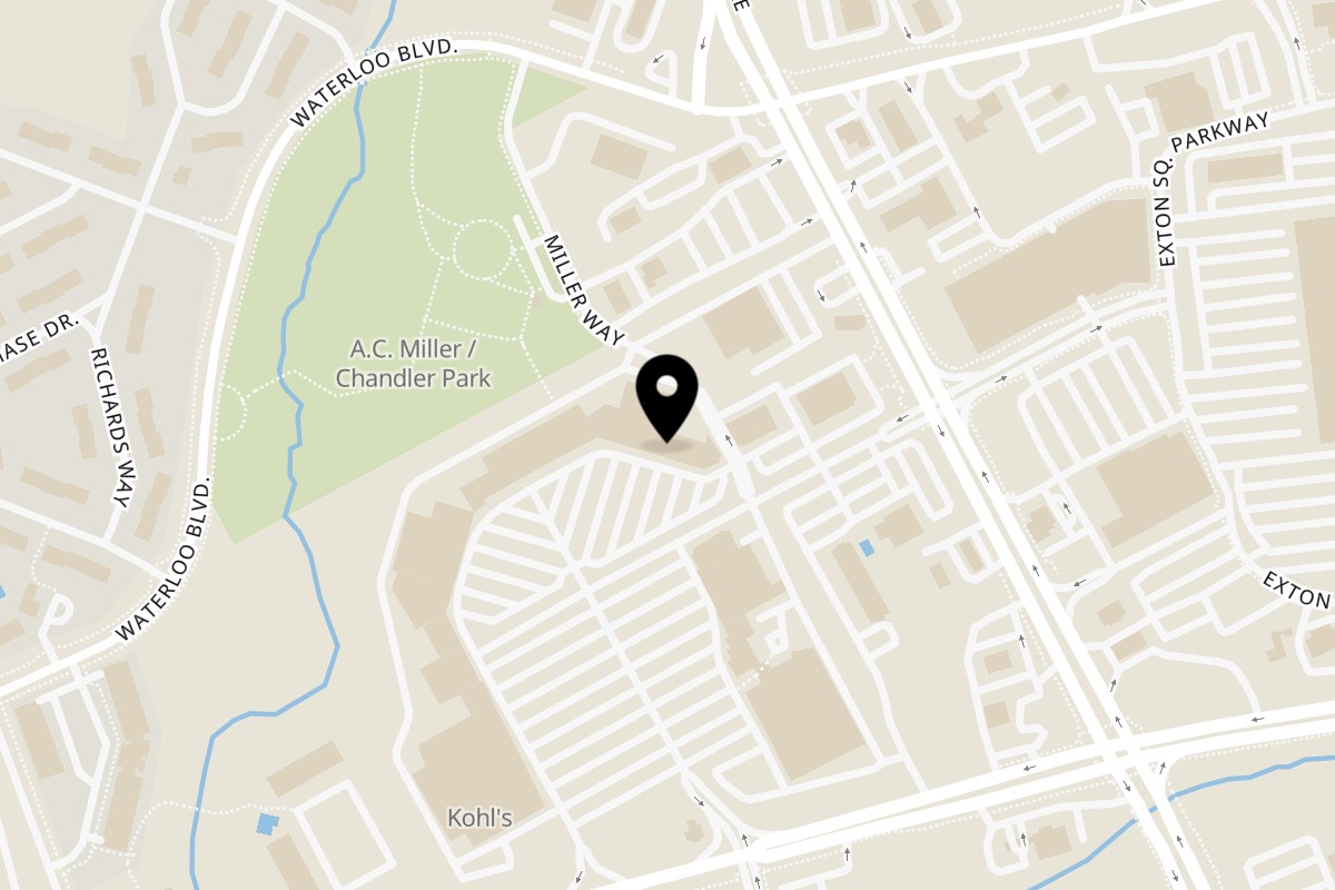 Map showing the location of Deccan Flavors on 169 W Lincoln Hwy in Exton
